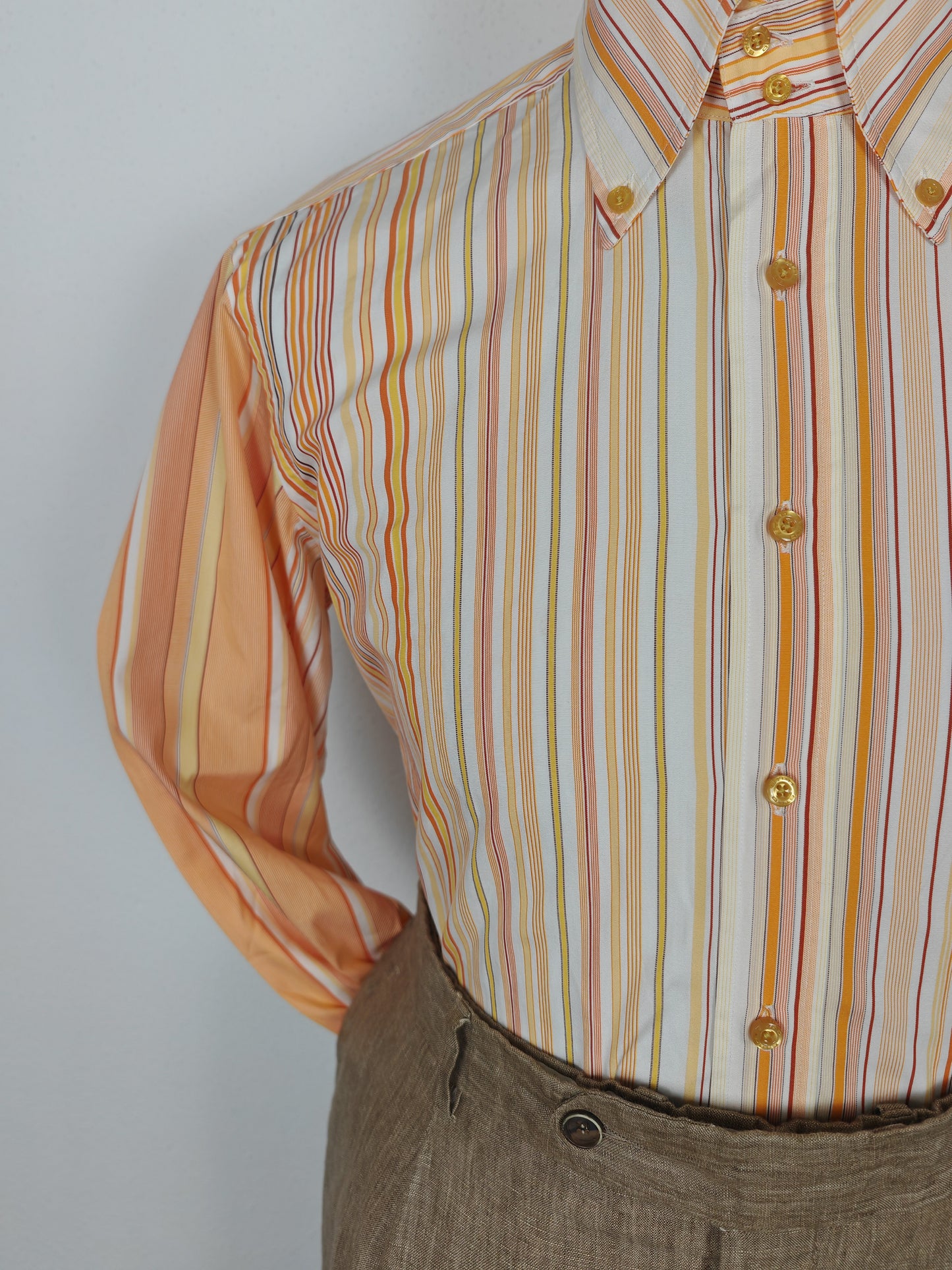 Camicia Etro righe pesca - tg. M (collo 40)