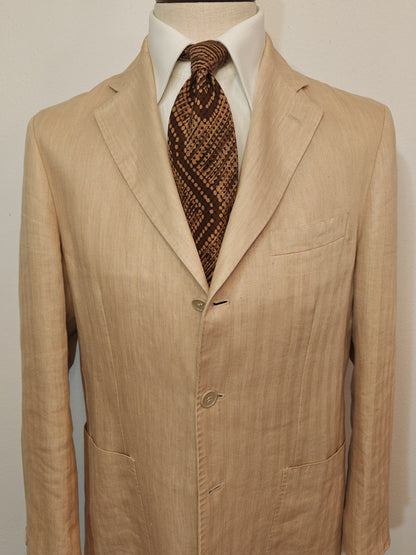 Herringbone jacket in pure linen - size 50