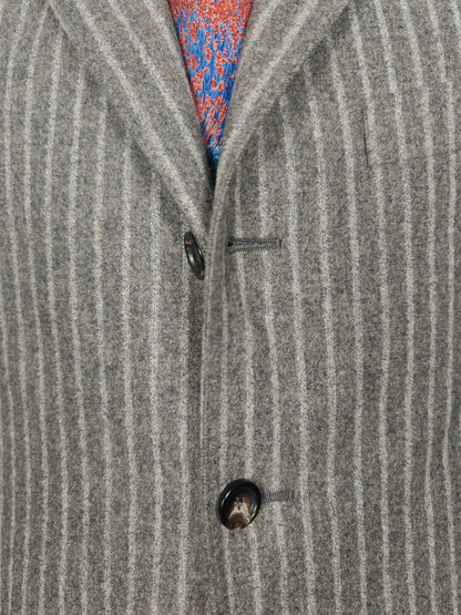 Giacca Pal Zileri in flanella grigio chiaro gessato - tg. 50