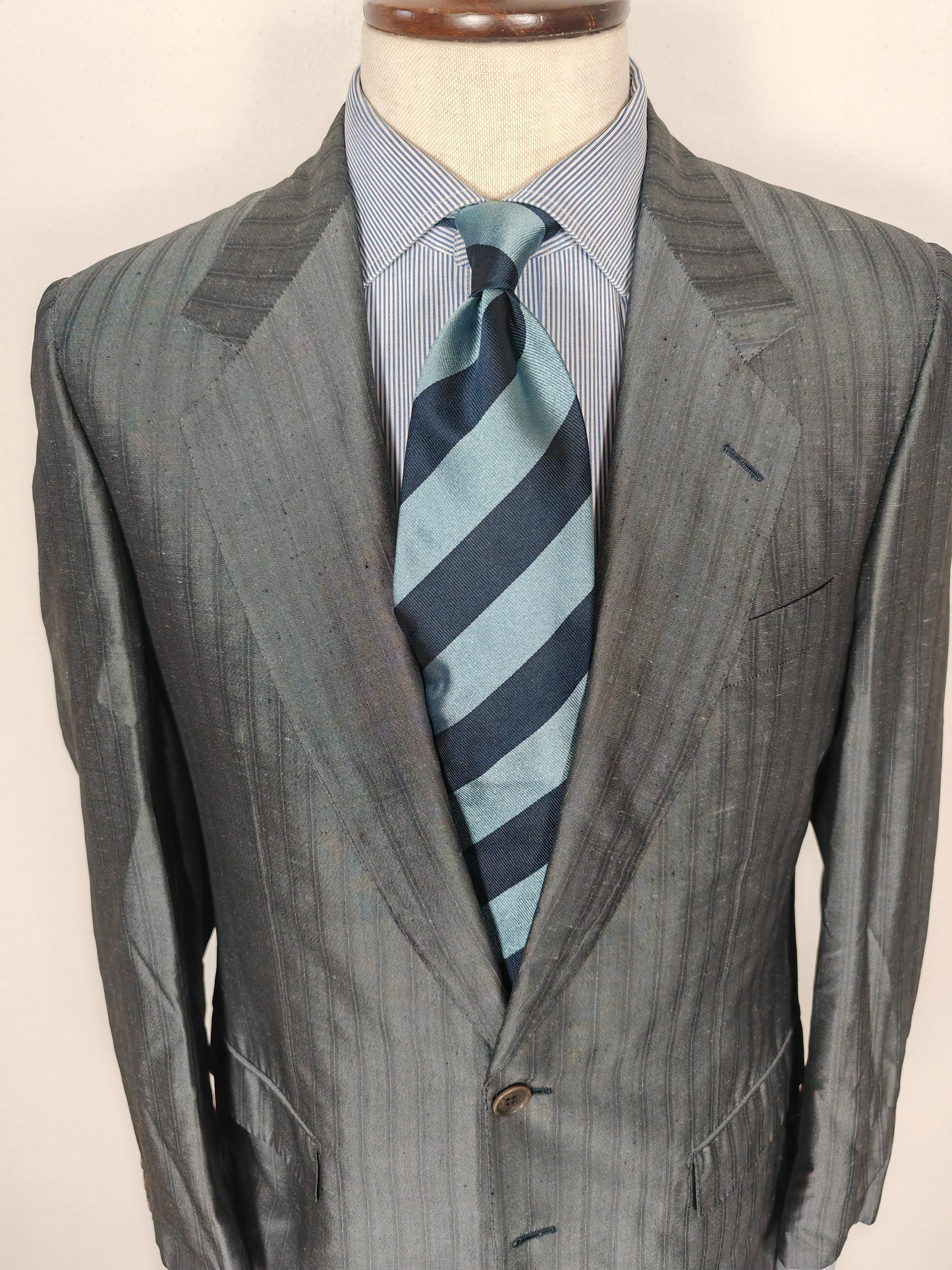 Giacca Pierre Cardin anni '80 in seta shantung - tg. 48