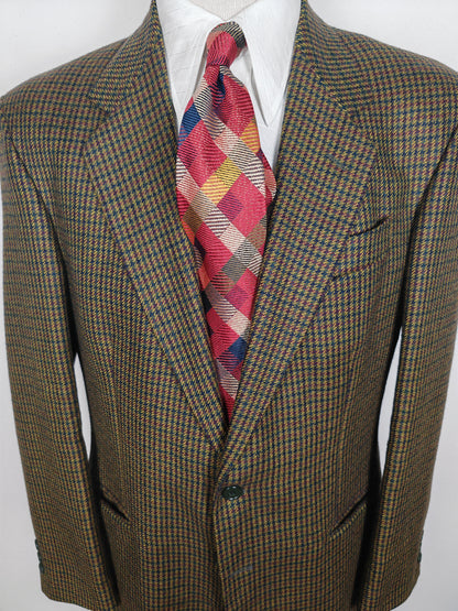 Giacca anni '80 pied-de-poule multicolore - tg. 48/50