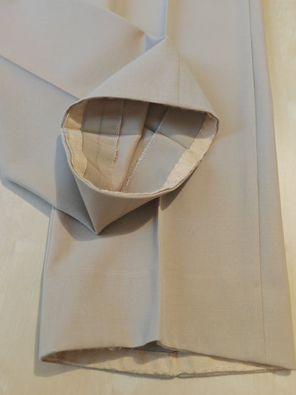 Completo anni '70 in twill di lana beige - tg. 50/52