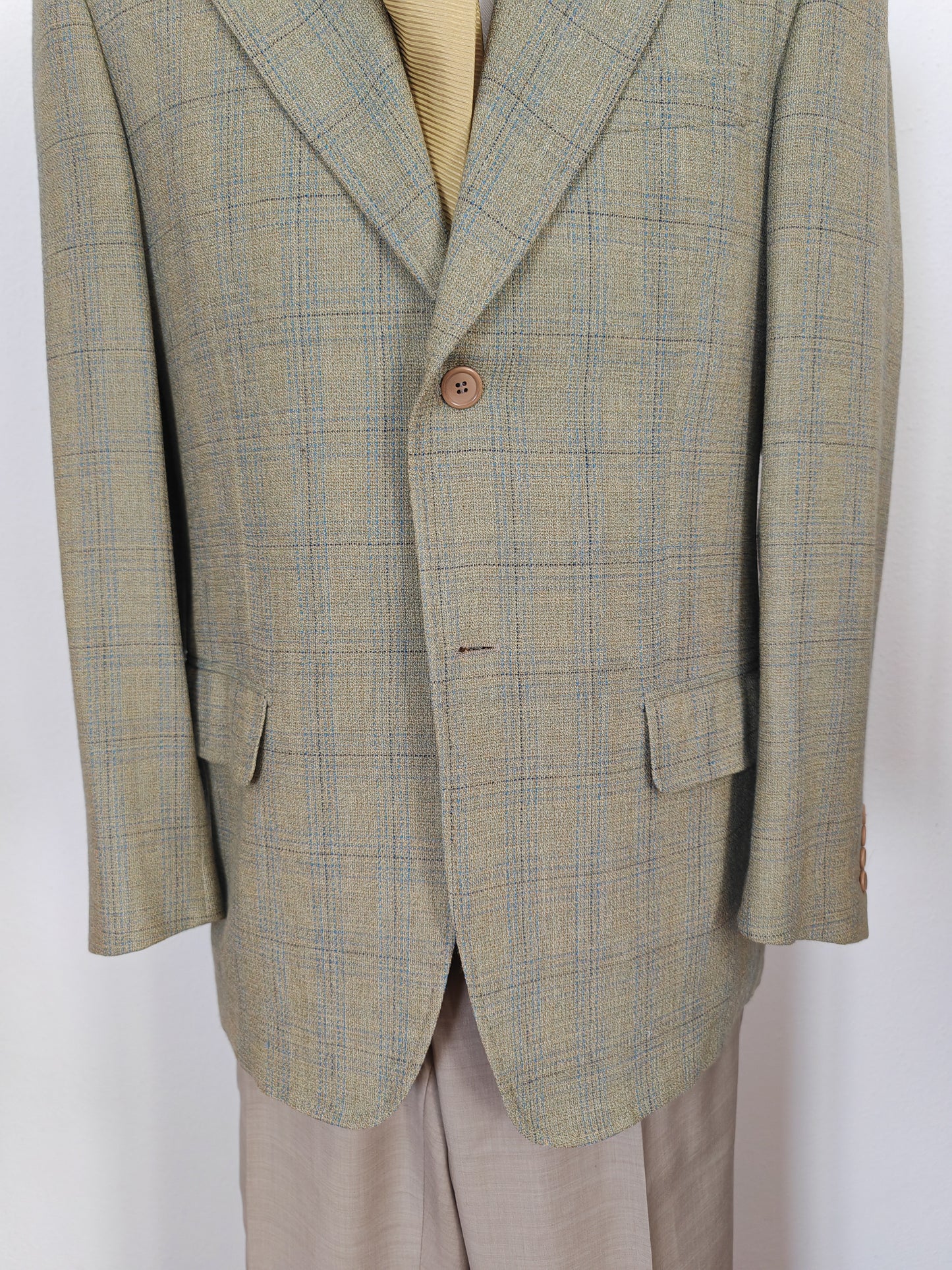 Giacca Ted Lapidus verde salvia in hopsack super twist - tg. 48/50