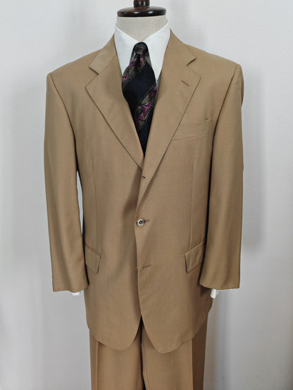 Completo anni '80 in fresco lana beige - tg. 52