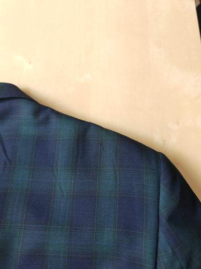 Giacca estiva Ermenegildo Zegna su misura in fresco lana tartan - tg. 50