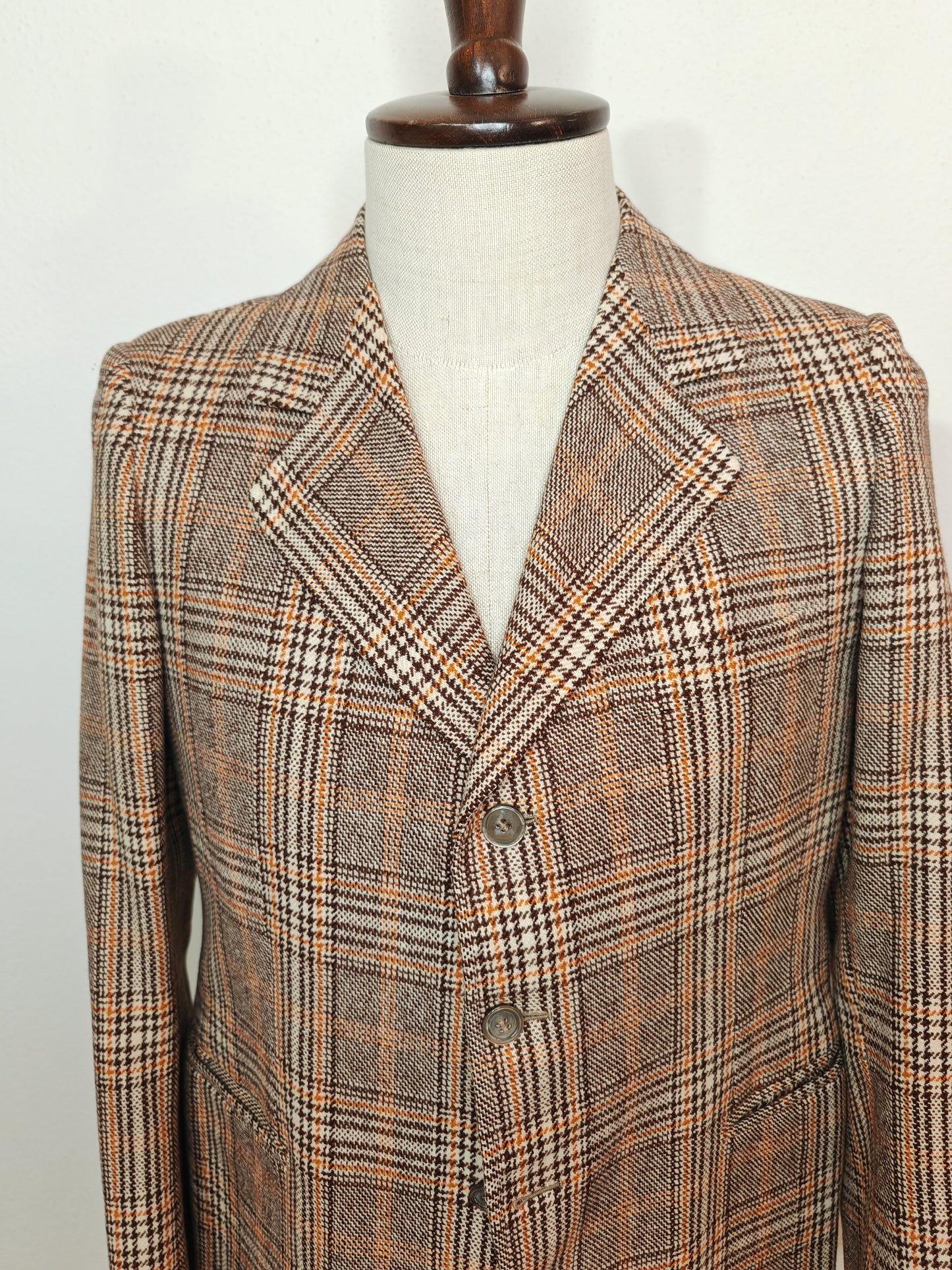 Giacca sartoriale anni '70 tweed - tg. 46/48 corta