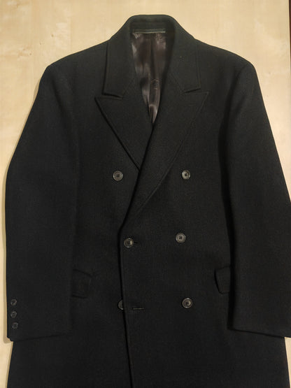 Cappotto doppiopetto anni '80 in panno spigato inglese - tg. 50