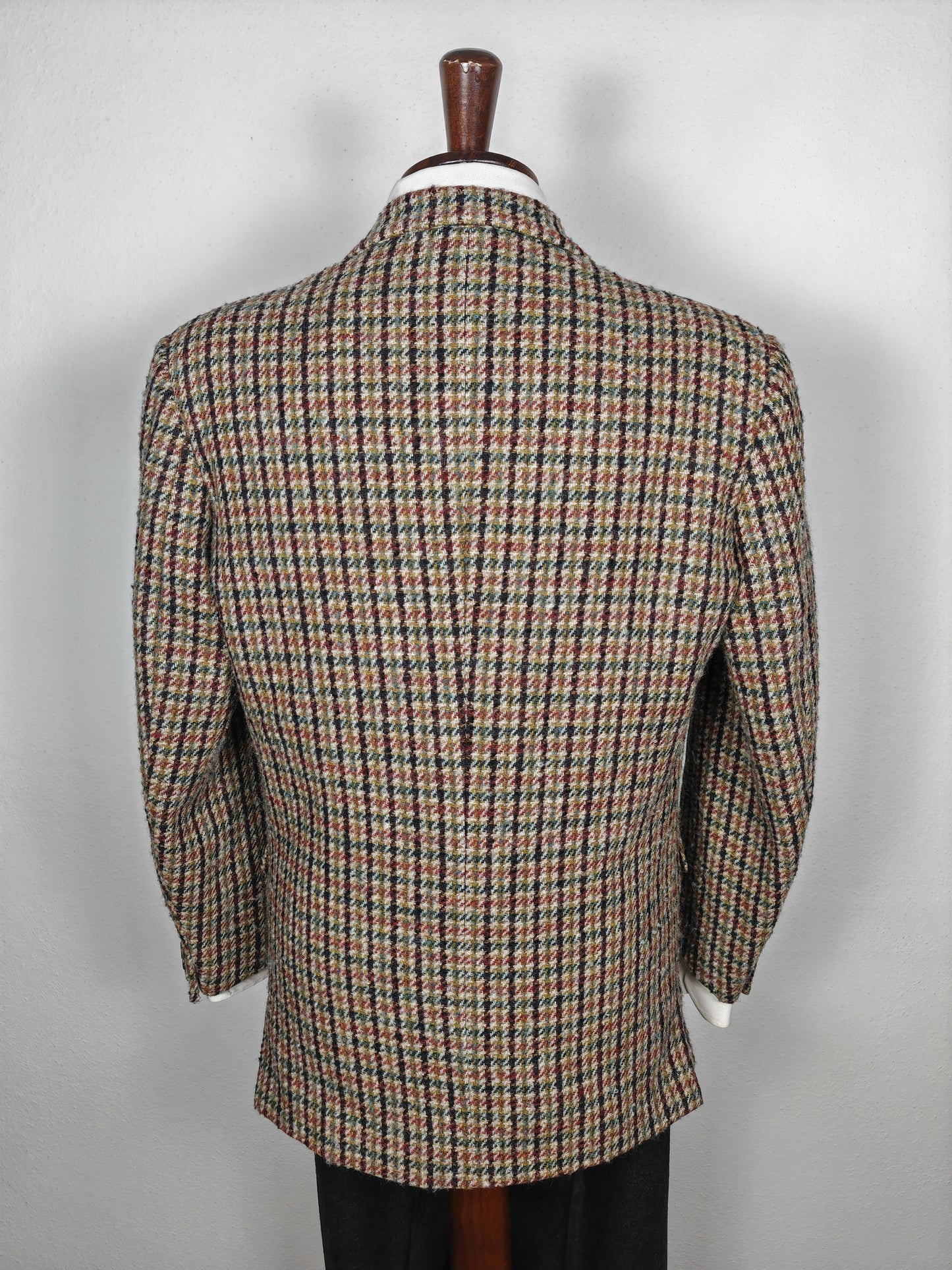 Giacca anni '80 in tweed pied-de-poule - tg. 50