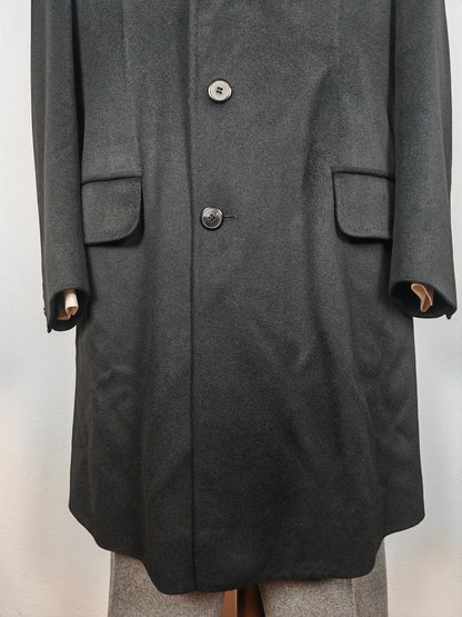 Cappotto sartoriale in panno di lana nero - tg. 50