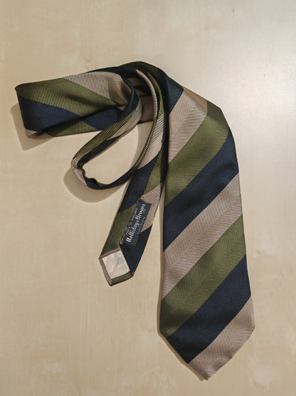 Cravatta Holliday & Brown regimental herringbone made in England
