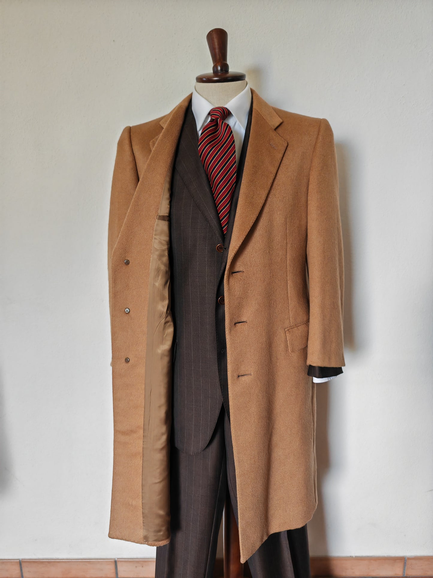 Cappotto cammello anni '70 in lana e cashmere - tg. 48/50