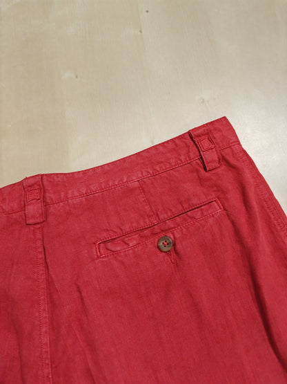 Pantalone Etro rosso 100% lino - tg. 50