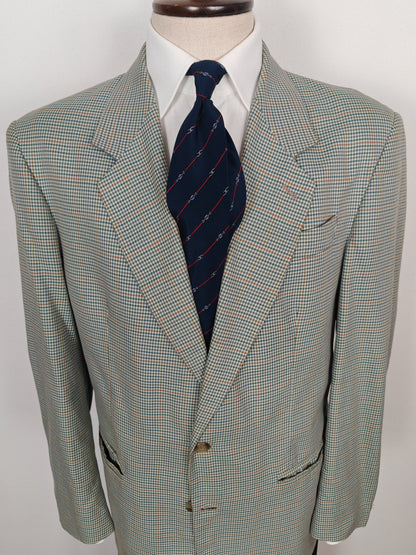 Giacca anni '80 quadretti check 100% cotone - tg. 52