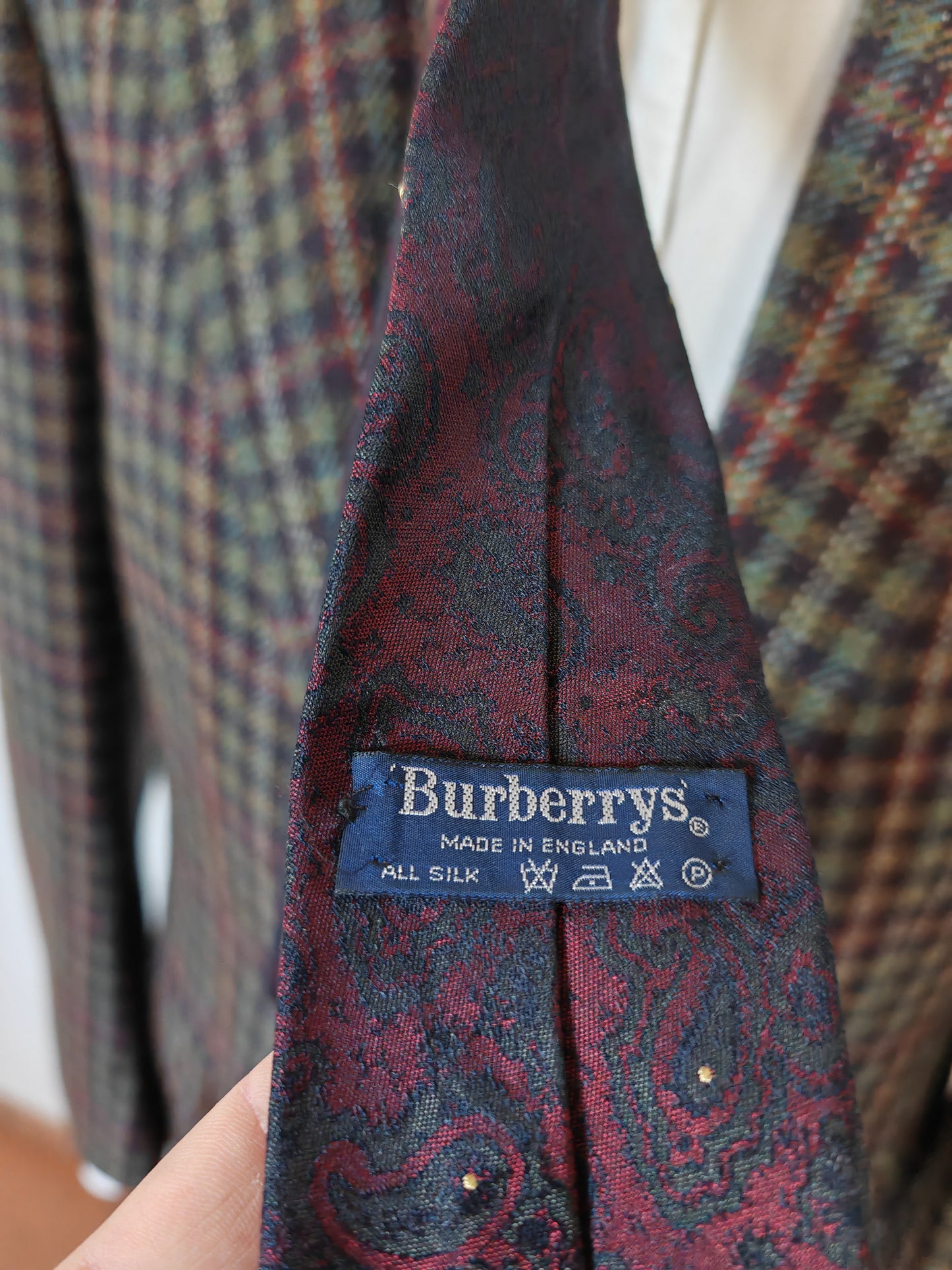 Cravatta Burberrys paisley in seta jacquard