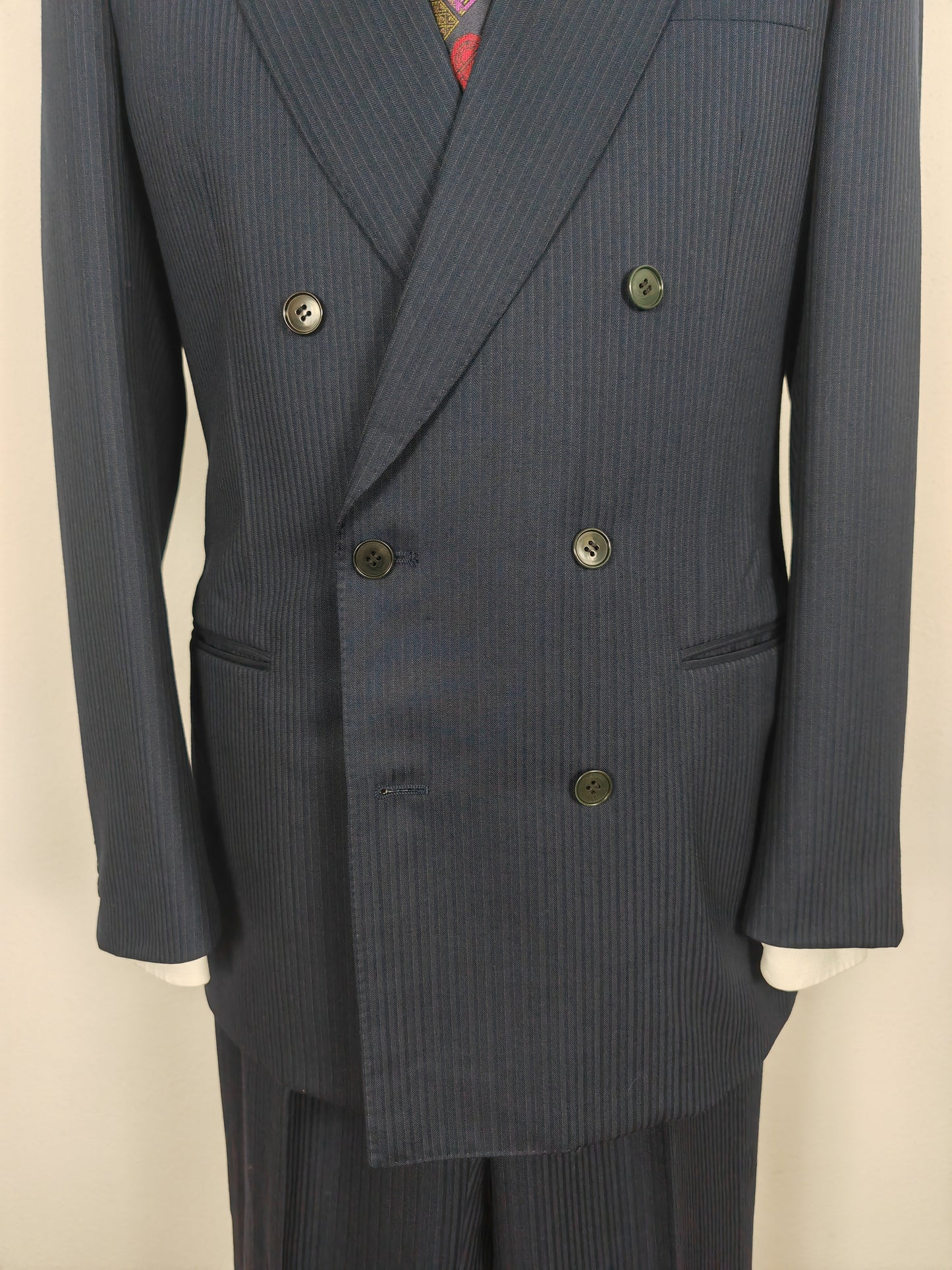 Completo doppiopetto blu Canali anni '80 - tg. 46/48