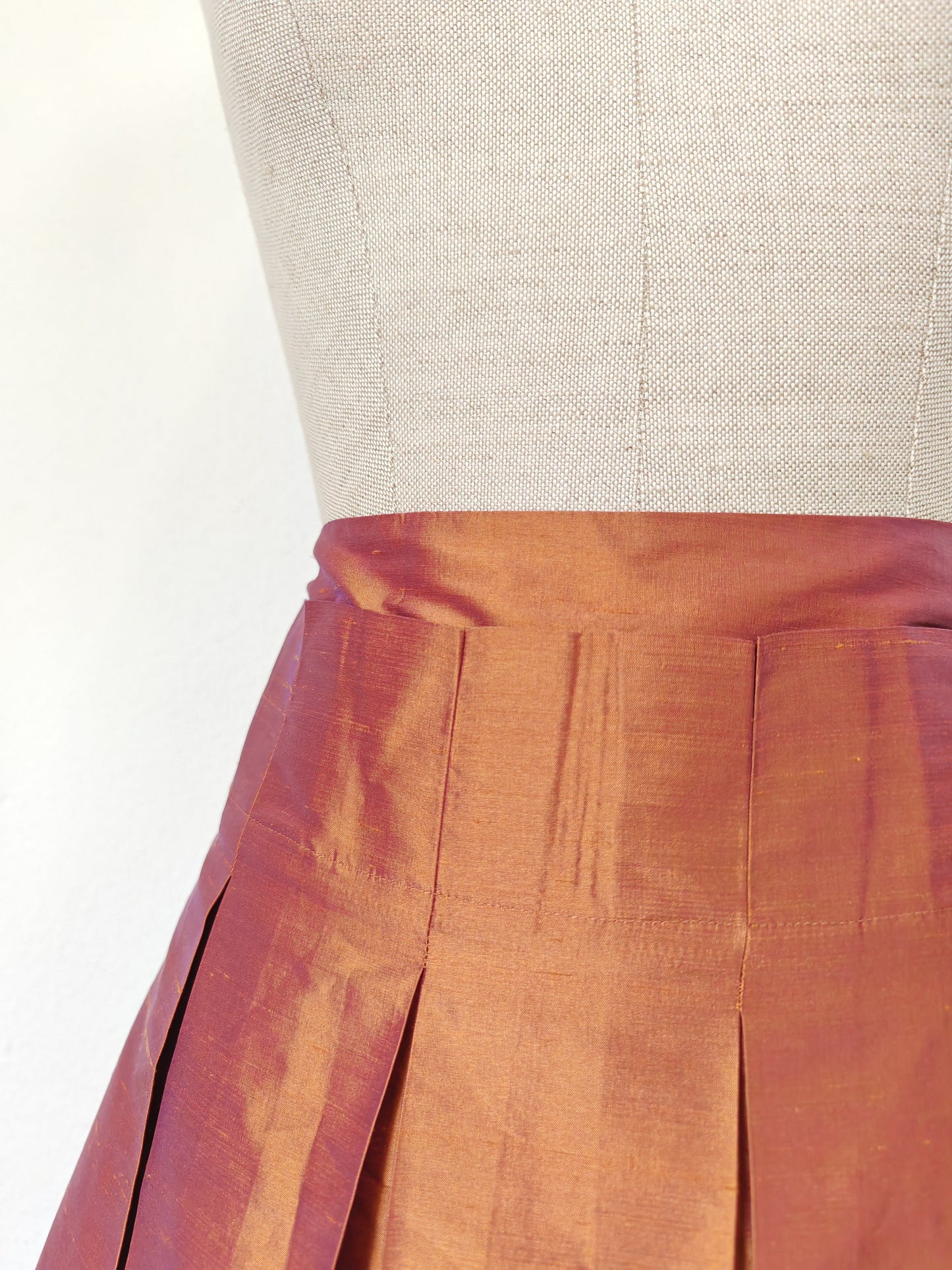 Max & Co., 100% silk pleated skirt