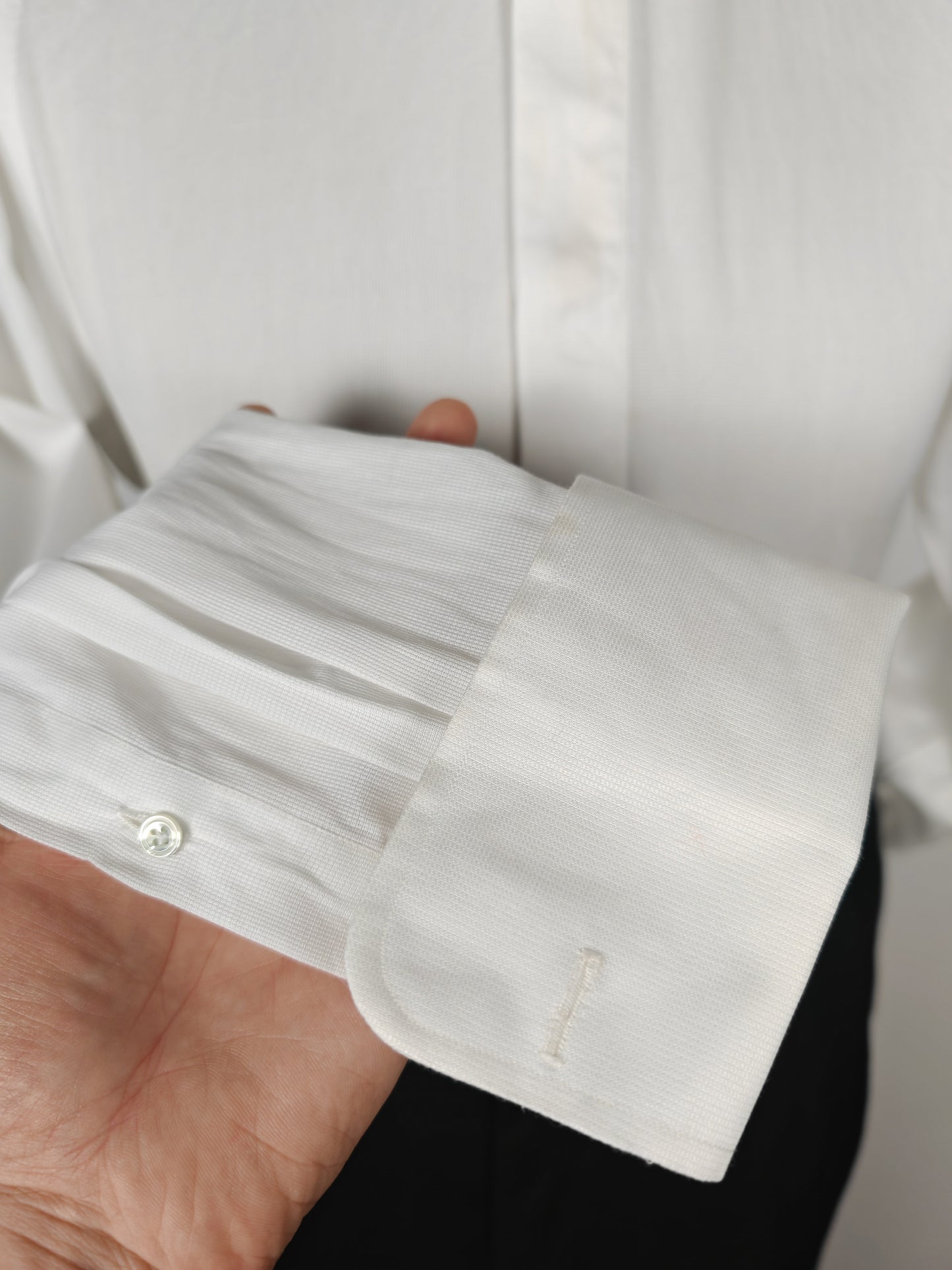 Camicia Finamore Napoli con polsino francese - tg. S collo 38