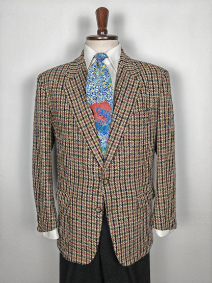 Giacca anni '80 in tweed pied-de-poule - tg. 50