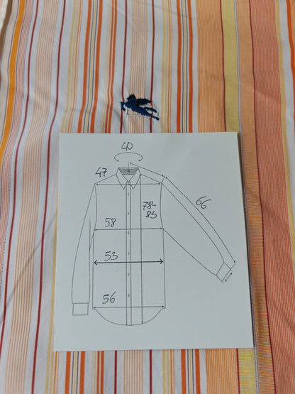 Camicia Etro righe pesca - tg. M (collo 40)