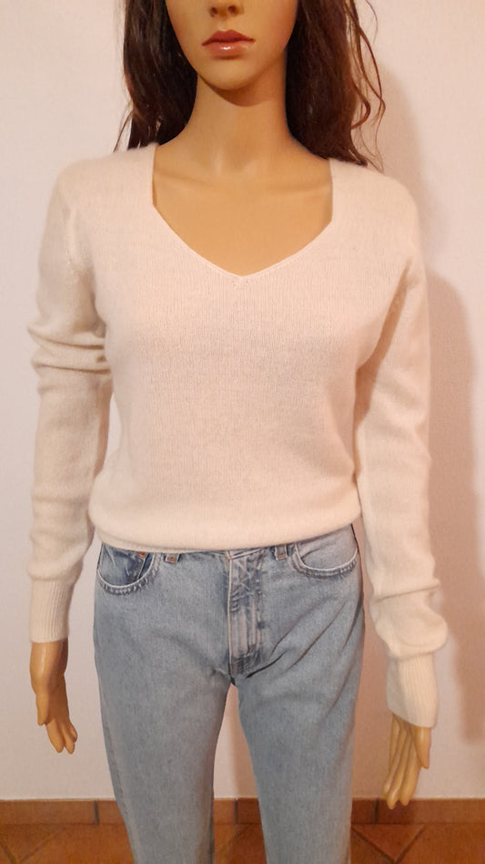 Pullover panna 100% cashmere