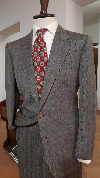 Completo vintage gessato tessuto Cerruti taglia 54