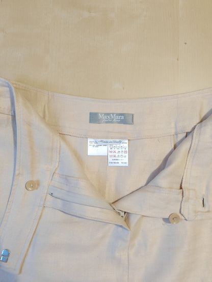 Max Mara linen unlined skirt - size 42 ITA