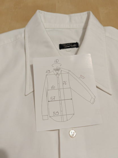 Camicia da smoking anni '70 con collo italiano - tg. M collo 40