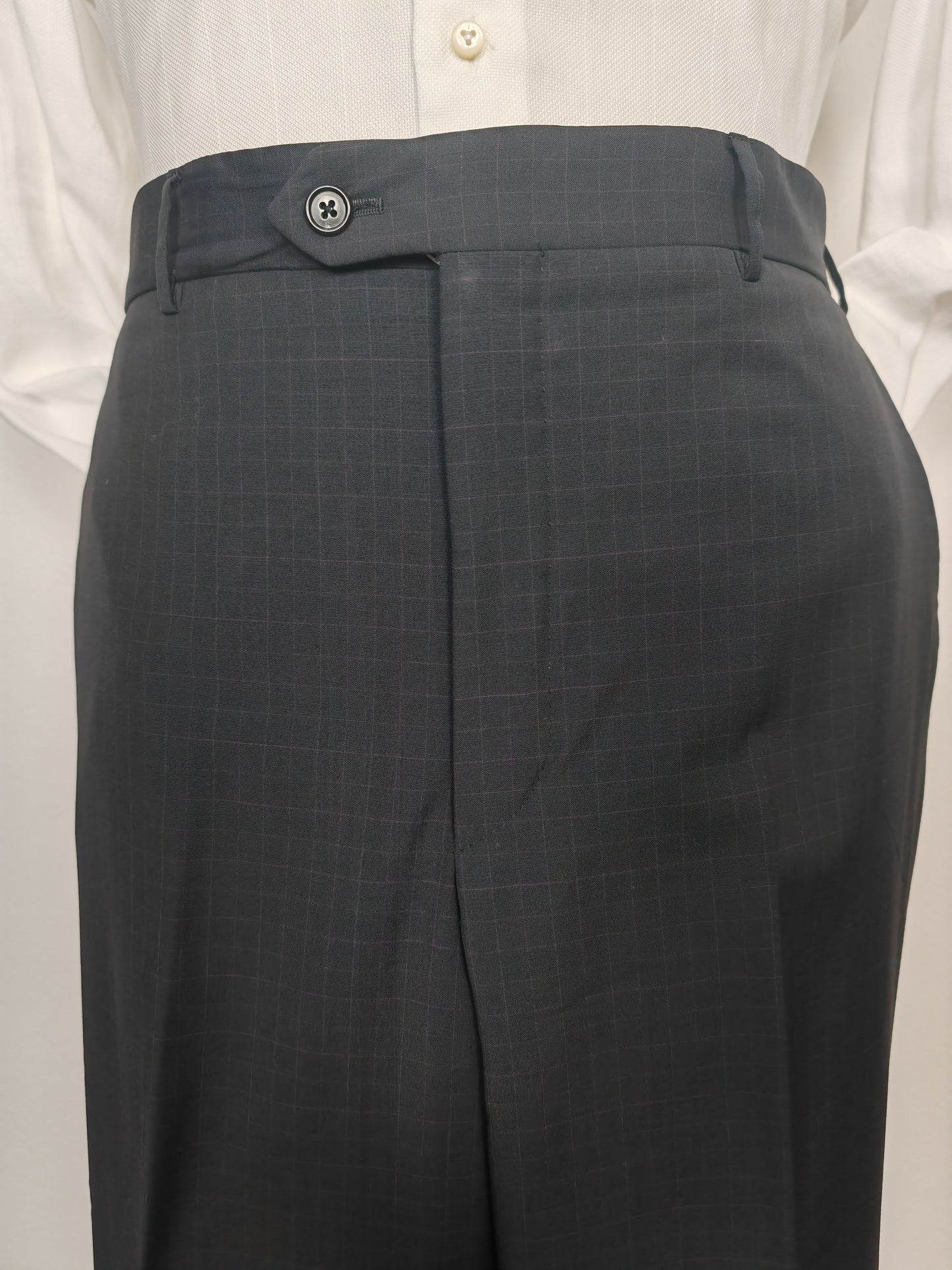 Completo Corneliani estivo in fresco lana blu a quadri - tg. 54