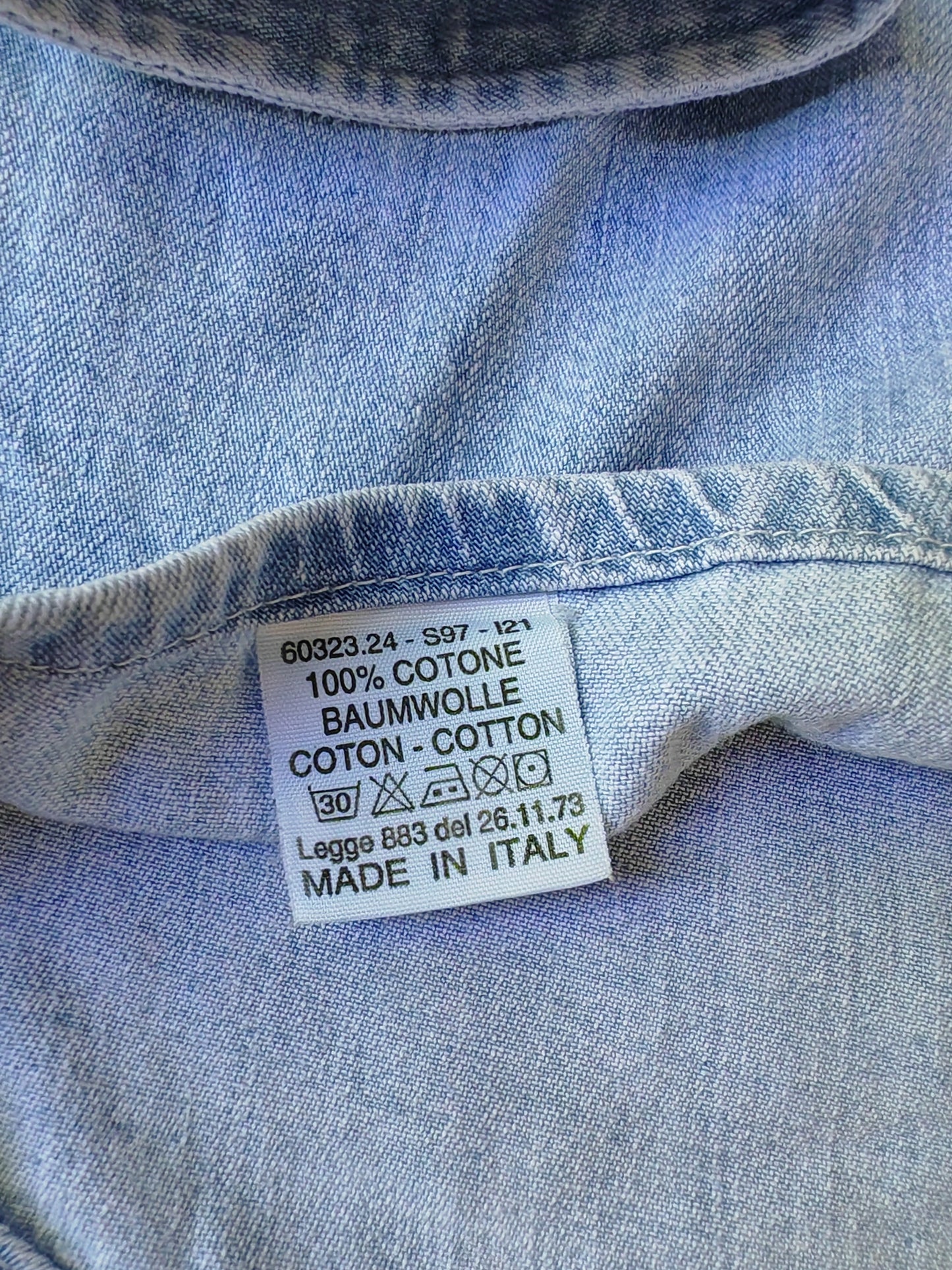 Camicia Levi's in denim, made in Italy 1997 - tg. L