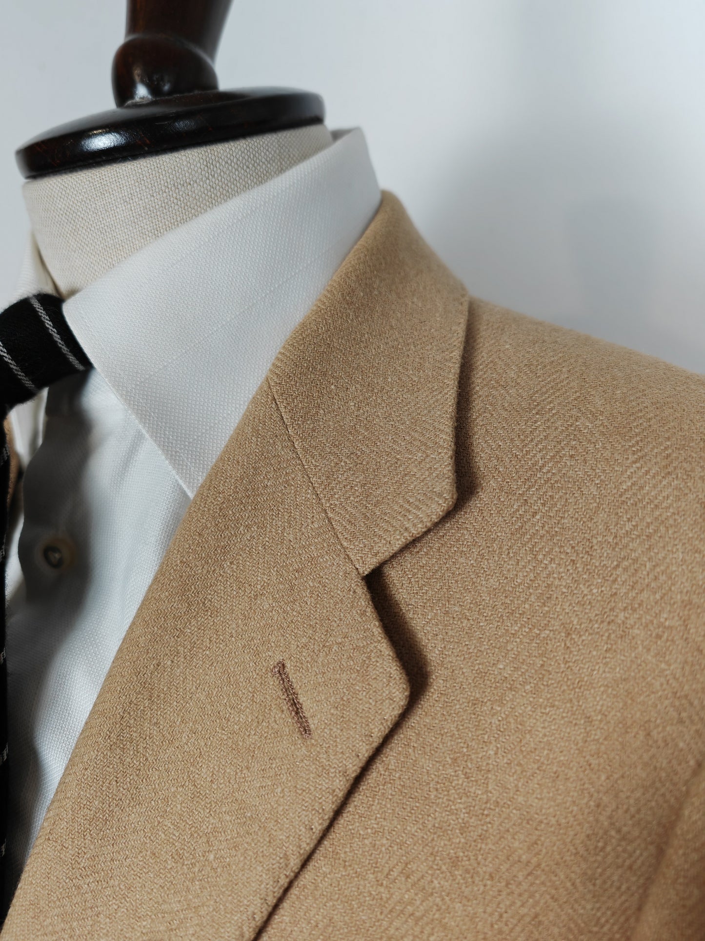 Giacca spigata in puro cammello - tg. 50