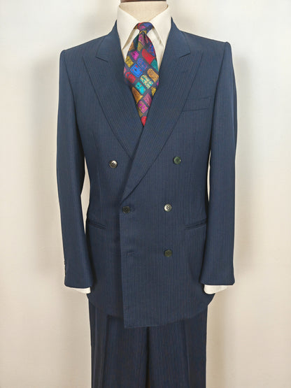 Completo doppiopetto blu Canali anni '80 - tg. 46/48