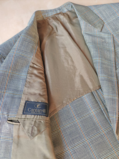 Giacca Cantarelli principe di Galles color salvia mezza fodera - tg. 48