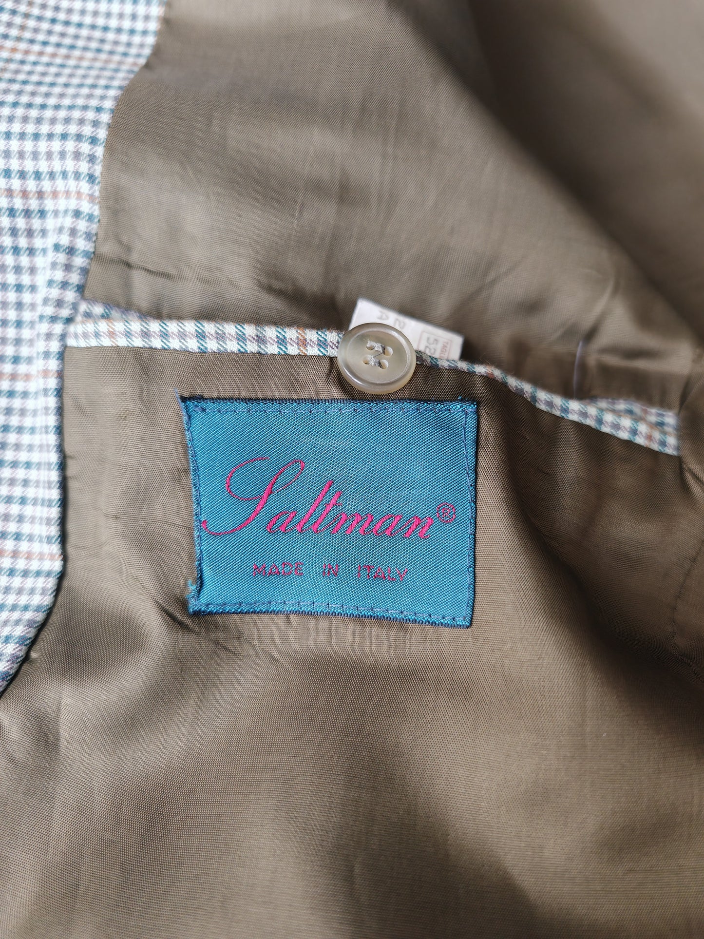 Giacca anni '80 quadretti check 100% cotone - tg. 52