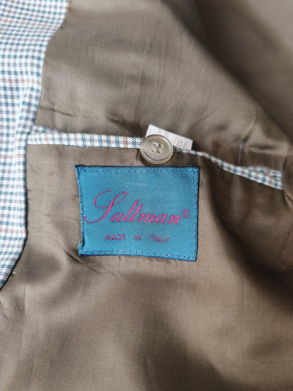 Giacca anni '80 quadretti check 100% cotone - tg. 52