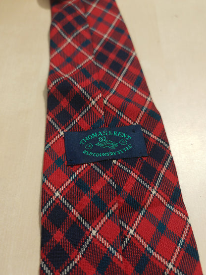 Cravatta tartan in pura lana