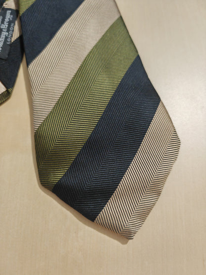 Cravatta Holliday & Brown regimental herringbone made in England