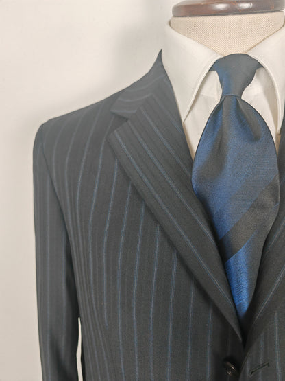 Completo anni '90 blu notte gessato - tg. 50