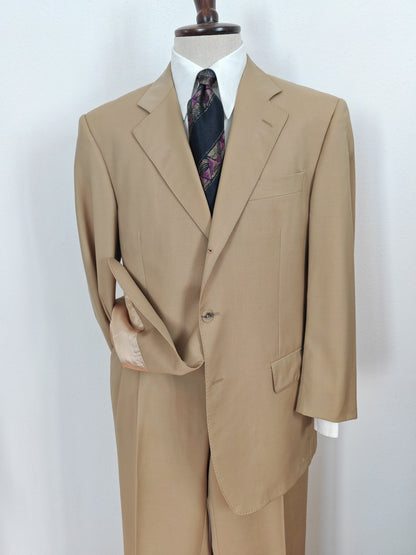 Completo anni '80 in fresco lana beige - tg. 52