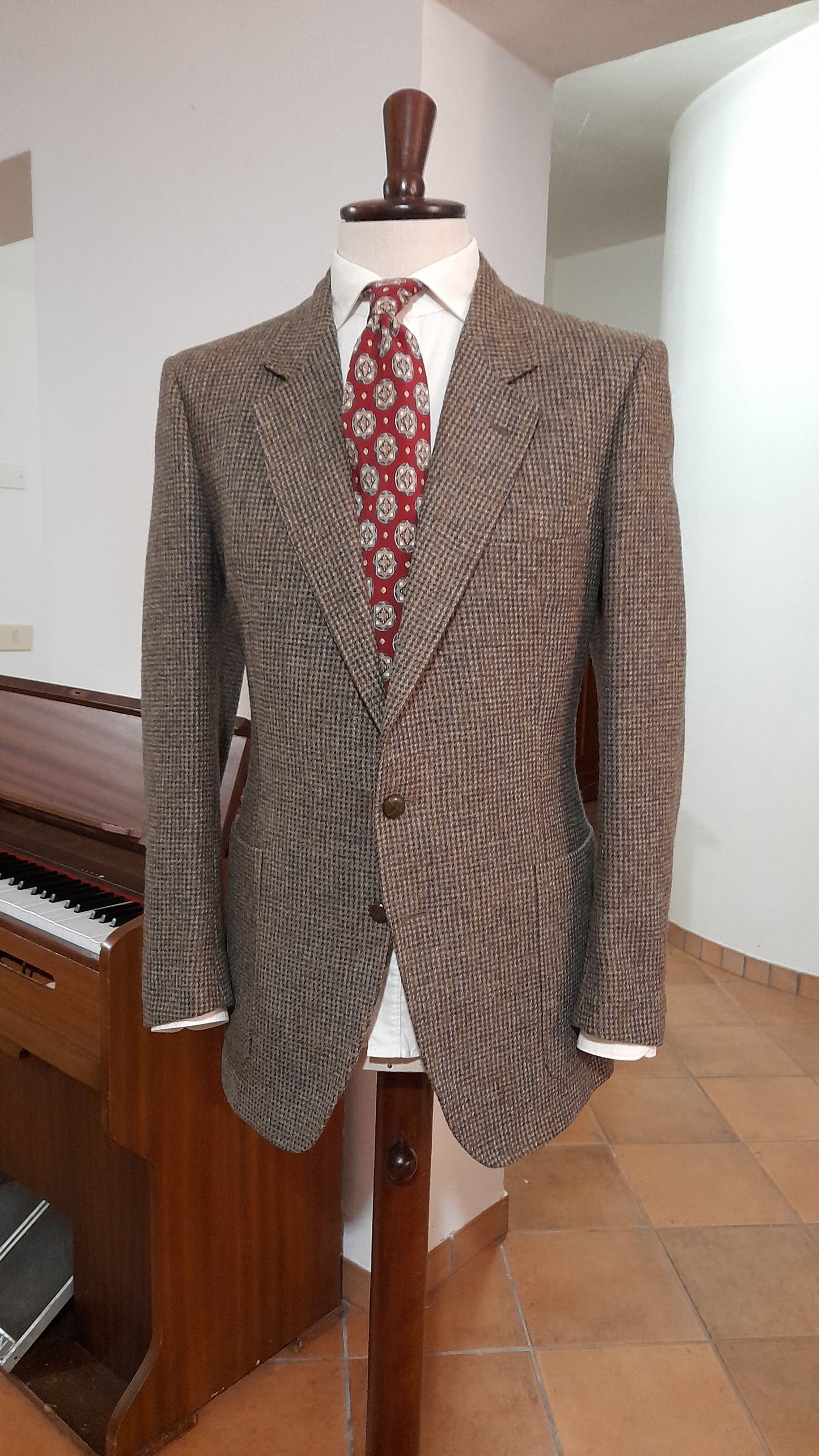 Giacca due bottoni in tweed inglese