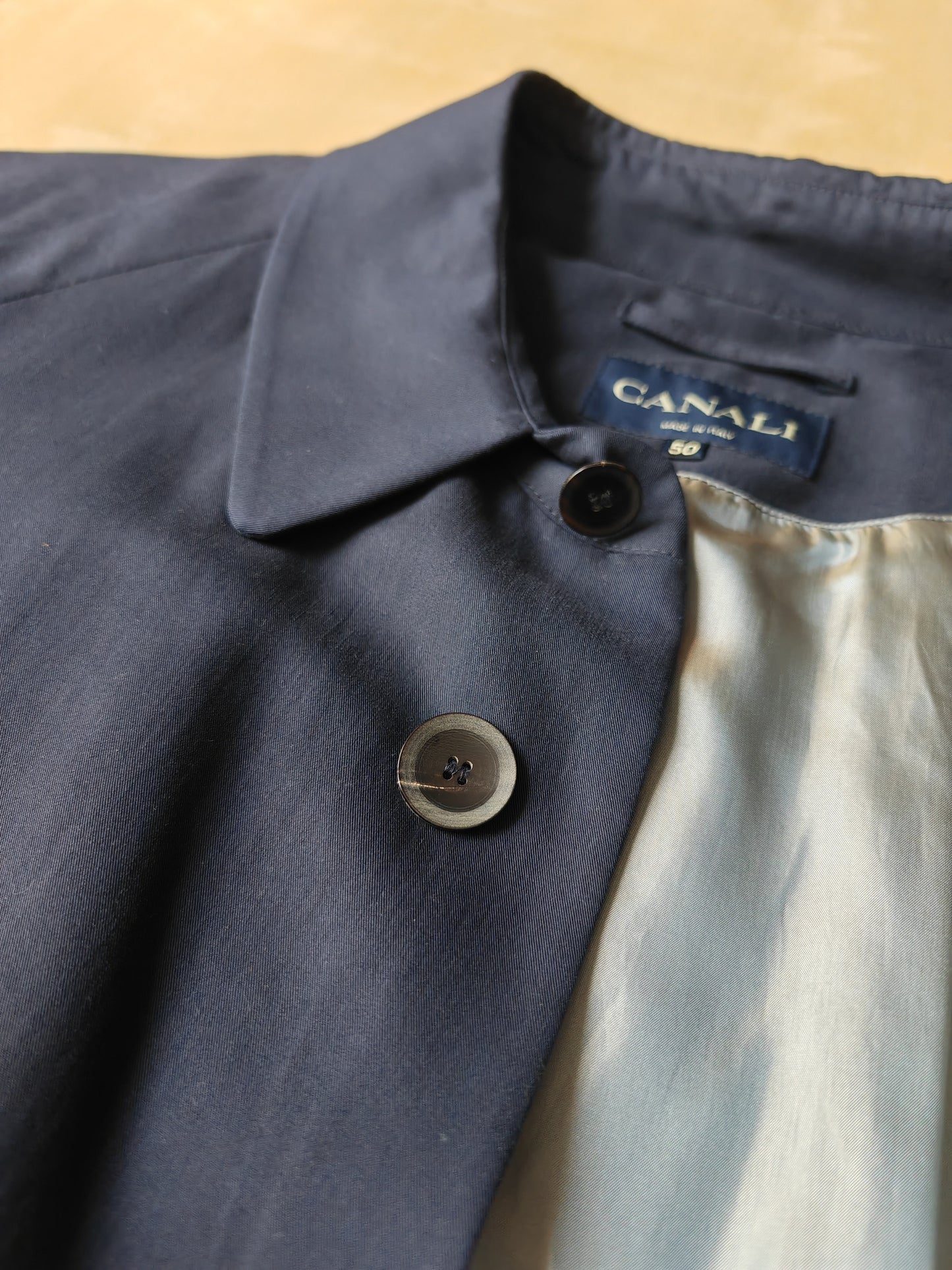 Soprabito Canali in misto seta blu - tg. 50