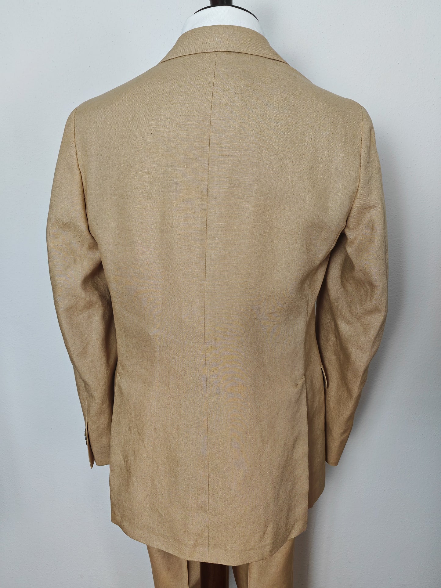 Completo anni '90 in puro lino irlandese beige - tg. 46/48