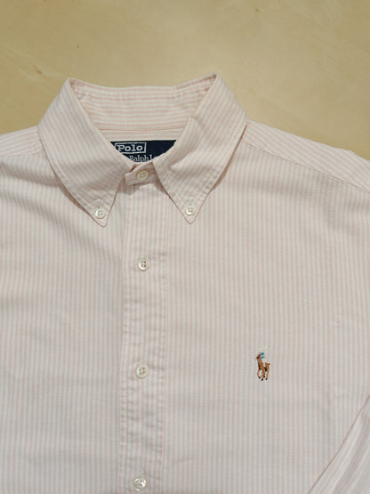 Camicia Ralph Lauren Oxford righe rosa - 15 1/2 (M/L)