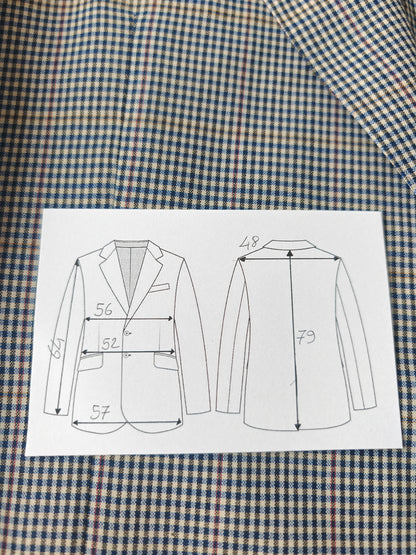 Giacca Pierre Cardin anni '80 chek in tela frescolana - tg. 50/52