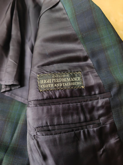 Giacca estiva Ermenegildo Zegna su misura in fresco lana tartan - tg. 50