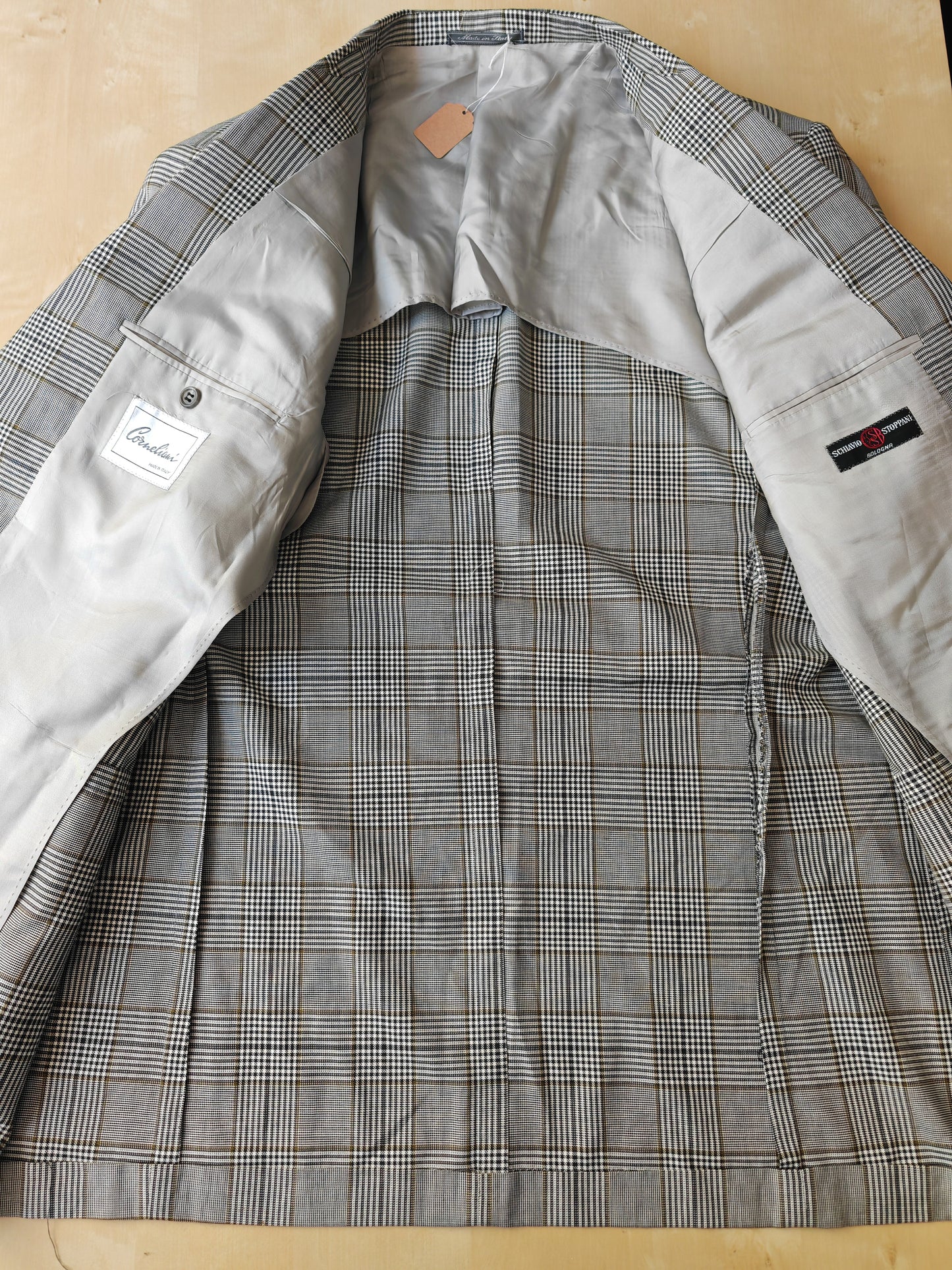 Giacca Corneliani estiva 100% cotone principe di Galles - tg. 54