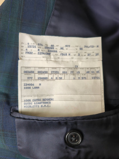 Giacca estiva Ermenegildo Zegna su misura in fresco lana tartan - tg. 50