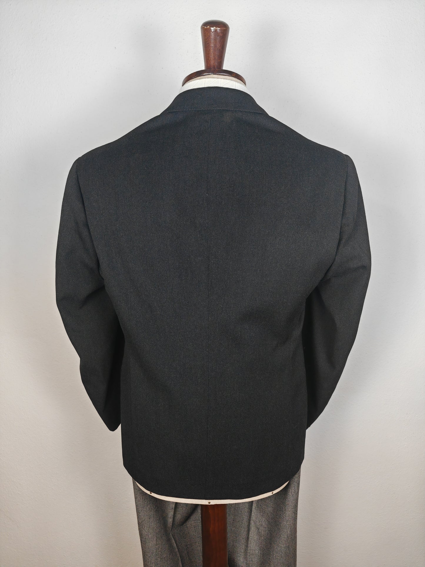 Giacca sartoriale anni '50/'60 in flanella grigio antracite - tg. 46