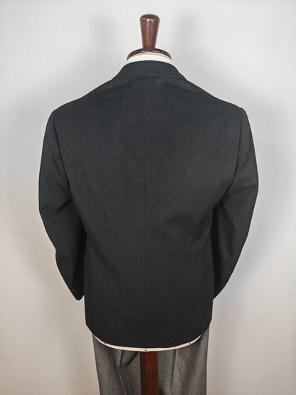 Giacca sartoriale anni '50/'60 in flanella grigio antracite - tg. 46