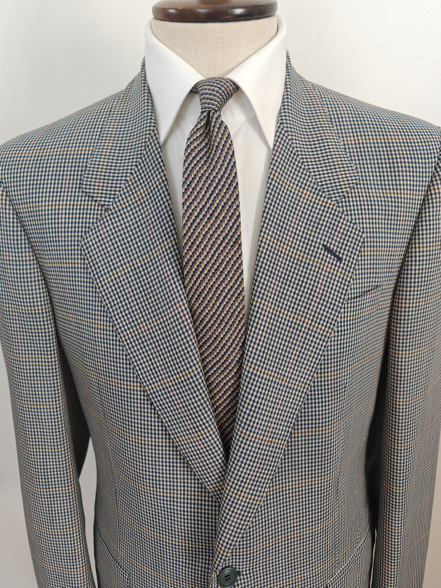 Giacca Pierre Cardin anni '80 chek in tela frescolana - tg. 50/52