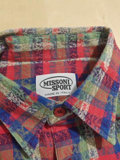 Camicia quadri Missoni Sport anni '80 - XL